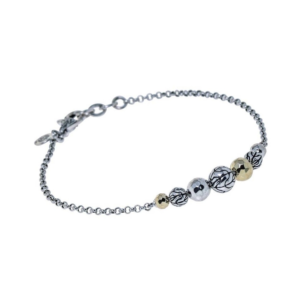 JOHN HARDY CLASSIC Chain 18K Yellow Gold & Sterling Silver Bracelet